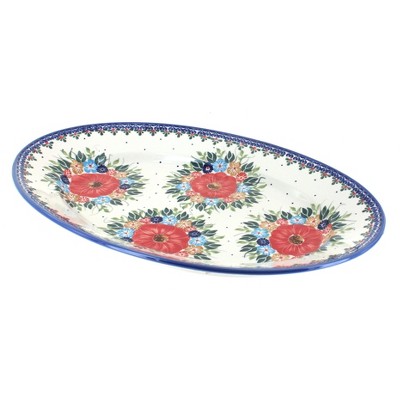 Blue Rose Polish Pottery Amelie Large Platter