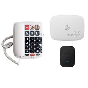 Ooma® Family Phone Bundle with Photo Dial and Internet Home Phone Service in White - 1 of 4