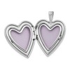 Black Bow Jewelry 20mm Heart Locket with Diamond Accent Cross in 14k White Gold - 4 of 4