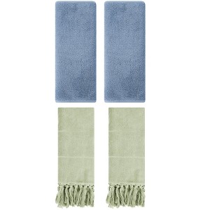 REGALWOVEN 4 Pcs Cotton Bathroom Hand Towels - 1 of 4