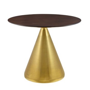 36" Tupelo Round Wood Dining Table Gold/Cherry/Walnut - Modway: MDF Veneer, Conical Base - 1 of 4