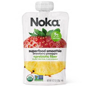 NOKA Superfood Smoothie Fruit Strawberry Pineapple Single Pouch - 4.22oz - 1 of 4