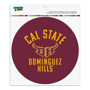 California State University Dominguez Hills Toros Logo Automotive Car Refrigerator Locker Vinyl Circle Magnet - 1 of 4
