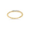 10K Yellow Gold 1/10 Cttw Diamond 5 Stone Braided Shank Band Ring - 3 of 4