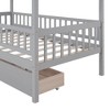 ALEXOUN Twin Size Kids Wooden Tent Bed with 2 Storage Drawers and Rails and Roof,for Kids Teens Girls & Boys,No Box Spring Needed - 4 of 4
