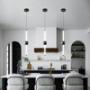 POWLIG 3.93 Inch Modern LED Pendant Light with Dimmable & Height Adjustable Black Ceiling Fixture - 2 of 4