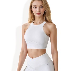 Anna-Kaci Active Women's Ribbed Racerback Athletic Fit Sports Bra - 1 of 4
