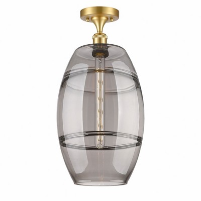 Vaz - 1 Light Semi-Flush Mount In Industrial Style-19.75 Inches Tall and 10 Inches Wide