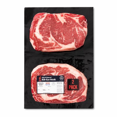 USDA Choice Angus Beef Ribeye Family Pack - 1.25-2.09 lbs - price per lb - Good & Gather™