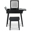 GlasFlength Stylish Multifunctional Vanity Tables with Ample Storage for Bedroom or Cloakroom Decor, Modern Design Style, Black,34.02”*15.83”*44.69" - 3 of 4
