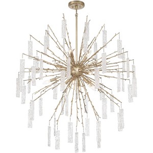 Possini Euro Design Madeleine Brass Gold Rain Chandelier 40" Wide Modern 14-Light Fixture for Dining Room House Foyer Kitchen - 1 of 4