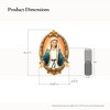 LuxenHome Blessed Virgin Mary Wall Plaque, Oval Religious Decor for Home & Prayer Space Multicolored - 4 of 4