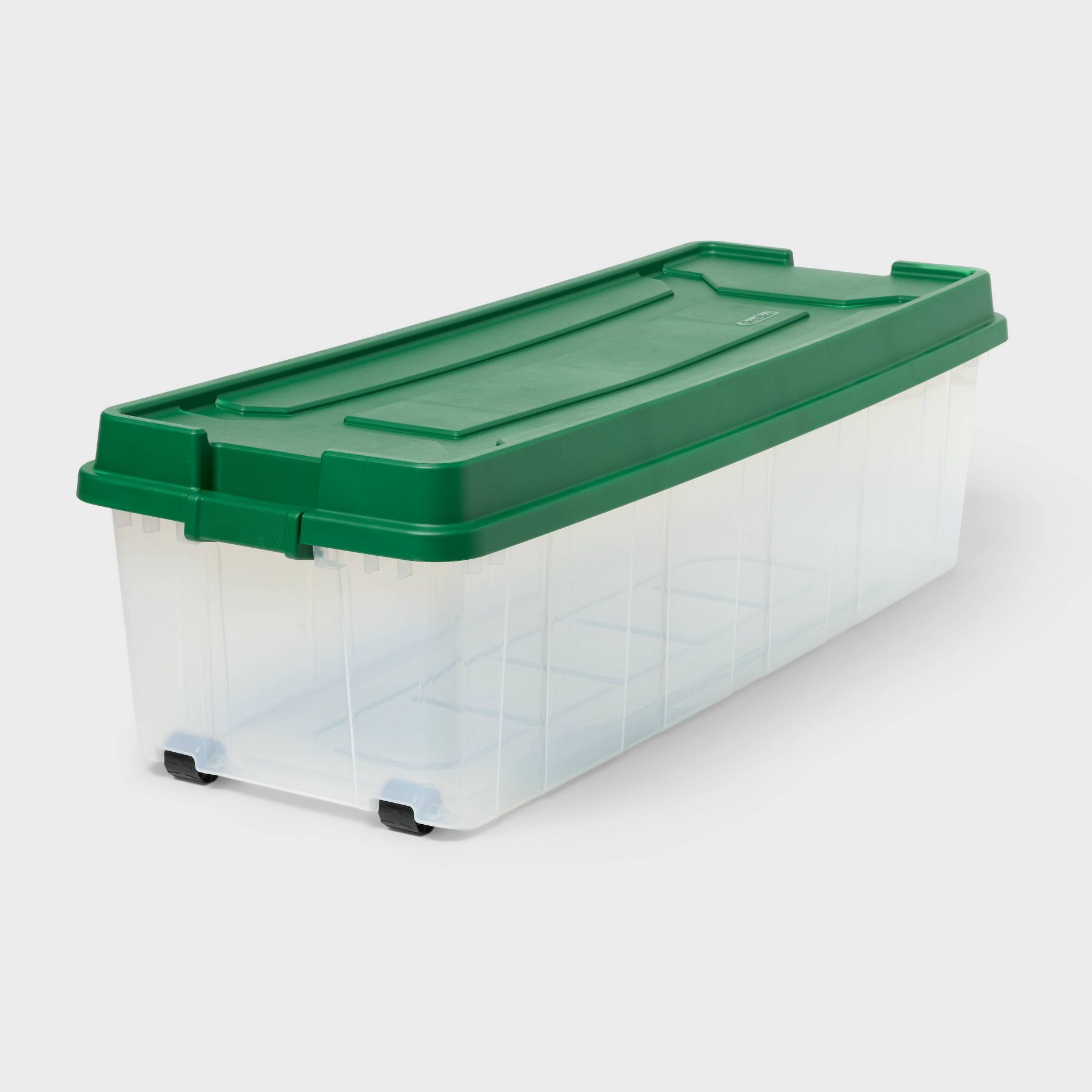200qt Latching Tree Box Clear Base with Lid and Latch Green - Brightroom™