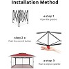 13x13 Pop Up Canopy Tent with Mosquito Netting, Instant Portable Shelter for Outdoor Backyard Parties Heavy Duty Foldable Gazebo with Carrying Bag - 2 of 4