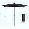Sonkuki 10x6.5 ft LED Rectangular Patio Market Umbrella 3-Year-Non-Fading - 3 of 4