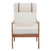 Hrinhom 25.8" W Mid Century Modern Accent Armchair with High Back - 3 of 4