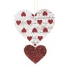 4.75 In Love Letter Heart Ornaments Glitter Set Three Tree Ornaments - 4 of 4
