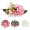 Unique Bargains Women's Reusable Simulated Flowers Side Comb 1 Pc - 3 of 4
