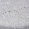 Baxton Studio Vinet Natural Wood Cocktail Ottoman Gray: Modern Upholstered Round Coffee Table, 250lb Capacity - 3 of 4