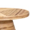 bali & pari Bella Natural Rattan and Mahogany Wood Coffee Table Natural: 17.7" High, No Assembly Required - 3 of 4