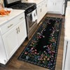 Washable Hallway Runner Rug – Non-Slip Botanical Floral Carpet for Bedroom, Living Room, Guest Room - 2 of 4