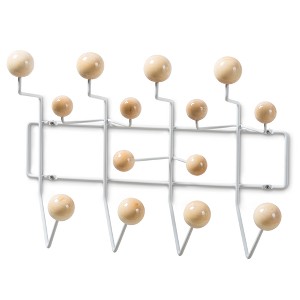 Baxton Studio Penny Mid Century Modern Coat Hanger Light Brown: 14-Hook Rack, Over Door/Wall Mount, Metal & Plastic - 1 of 4