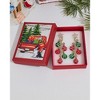 Cute Christmas Dangle Earrings: Reindeer, Candy Cane & Champagne with Rhinestones. - 4 of 4