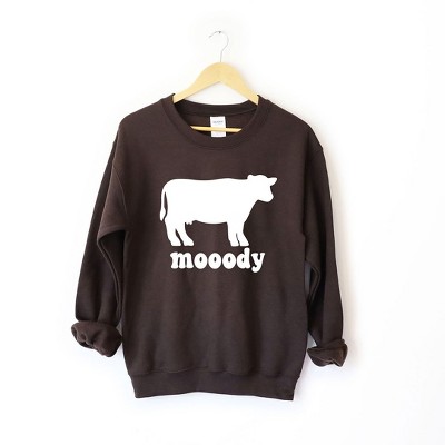 Simply Sage Market Women's Graphic Sweatshirt Moody Cow