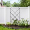 Achla Designs 95" Traditional Freestanding Lattice Iron Garden Trellis Graphite Powder Coat Finish - 4 of 4