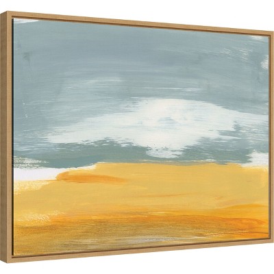 Sylvie Maple Framed Abstract Desert Canvas Wall Art 24 x 18 Inches