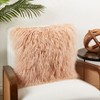 Saro Lifestyle 100% Wool Mongolian Lamb Fur Throw Pillow With Poly Filling - image 3 of 3