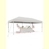 10x20 FT Pop Up Canopy Tent, Commercial Instant Canopy with 210D Oxford Fabric, Heavy Duty Steel Frame, White - 2 of 4