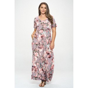WEST K Women's Jana Plus Size Short Sleeve Knit Jumpsuit - 1 of 3