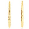 Pompeii3 14k Yellow Gold 3mm Designer Hoops Women's Earrings 1 3/4" Tall 1.9grams - 3 of 4