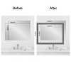 Amanti Art Mirror Makeover Bathroom Mirror Frame Border Kit - Fully Assembled Peel and Stick Frame - Mirror NOT Included - Rustic Plank Narrow Trim - 4 of 4