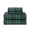 London Fog Twin Plaid Flannel Sheet Set Green - 2 of 3
