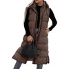 Imily Bela Womens Long Puffer Vest Hooded Sleeveless Winter Coats Quilted Warm Zip Up Padded Outerwear - 2 of 4