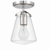 Crystorama Lighting Voss 1 - Light Semi-Flush Mount in  Polished Nickel - 3 of 4