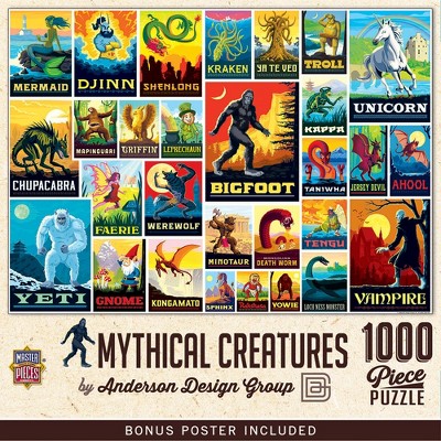 MasterPieces 1000 Piece Jigsaw Puzzle - Mythical Creatures Vintage Posters Collection