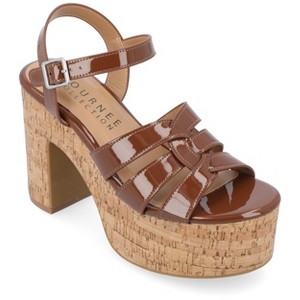 Journee Collection Womens Jania Buckle Platform Sandals - 1 of 4