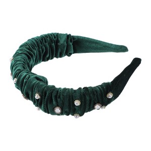Unique Bargains Women's Rhinestone Faux Crystal Headband Hair Accessories 1.57 Inch Wide 1 Pc - 1 of 4
