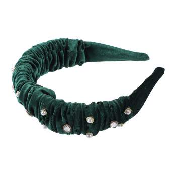  FOMIYES 2pcs Green Crystal Headband Hair Diamonds