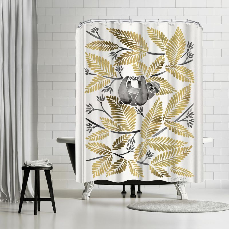 Americanflat 71" x 74" Shower Curtain Style 2 by Cat Coquillette - Available in Variety of Styles, 1 of 7