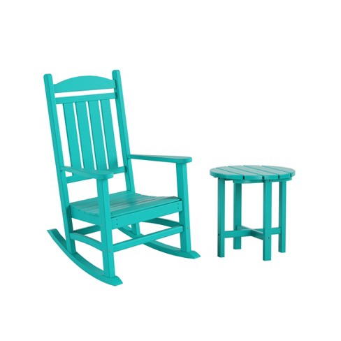 Westintrends 2-piece Classic Porch Rocking Chair With Side Table Set ...