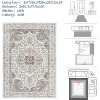 Washable Area Rug , Vintage Retro Carpet with Non-Slip Backing, Floral Pattern Floor Rugs for Entryway, Kitchen, Bathroom,Bedroom - 2 of 4