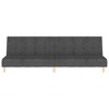 vidaXL 2-Seater Sofa Bed - Convertible Twin Loveseat, Dark Gray Fabric Upholstered Couch for Living Room, Studio, Apartment - 3 of 4