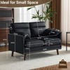 Karl Home |48.8 inchWide Suede Curved Arm Double Sofa Small Loveseat With Cushions - 4 of 4
