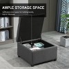 GlasFlength Ottomans and Benches Fabric Tufted Storage Ottoman with Flip Top Seat Lid Metal Hinge Simple for Living Room, Gray, 28.25"*28.25"*16.5" - 4 of 4