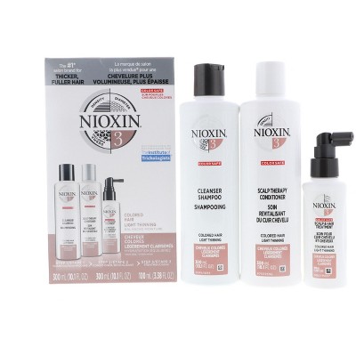 Nioxin System 3 Trio: Cleanser Shampoo 10.1 oz, Scalp Therapy Conditioner 10.1 oz, Scalp & Hair Treatment 3.38 oz