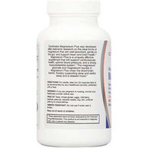 Cardiotabs Magnesium Plus – 200 mg of Elemental Magnesium Glycinate and Magnesium Taurate - 120 Capsules, 60 Day Supply - 1 of 4